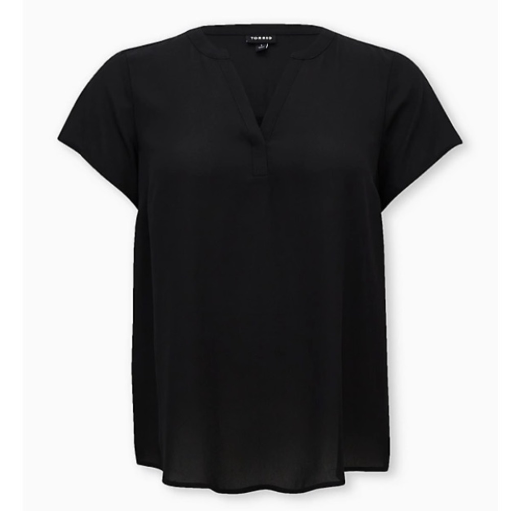 TORRID NWT GEORGETTE HI-LOW SHORT SLEEVE BLOUSE - Picture 5 of 6